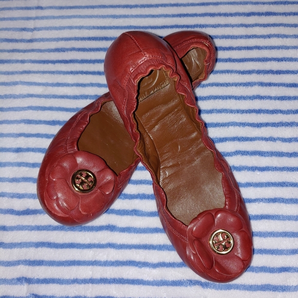 Tory Burch "Red" Ballet Flats - Picture 5 of 7